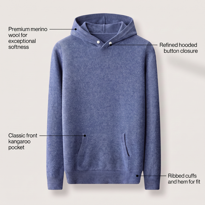 BLUZA Z KAPTUREM Z WEŁNY MERYNO ARDEN