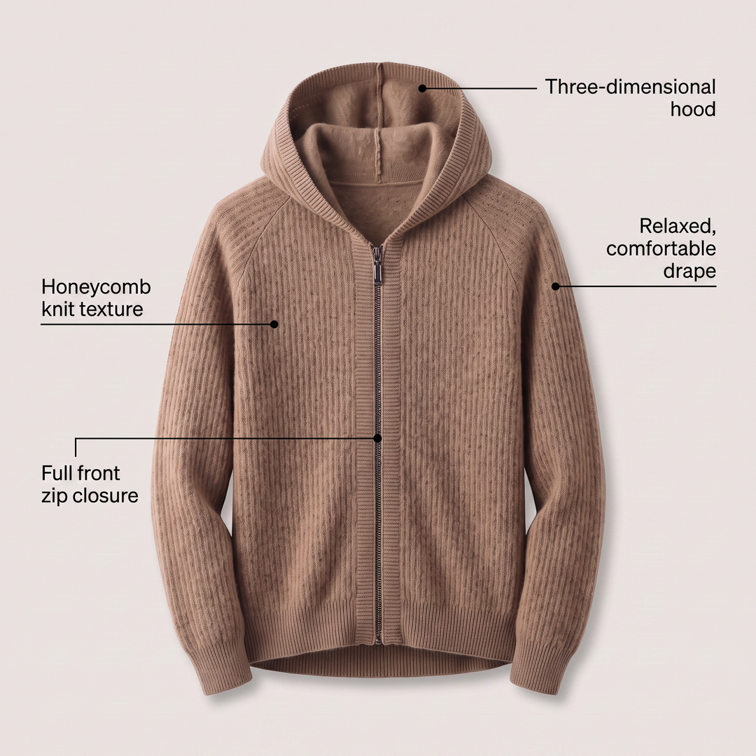 BLUZA Z KAPTUREM ARVEN WOOL