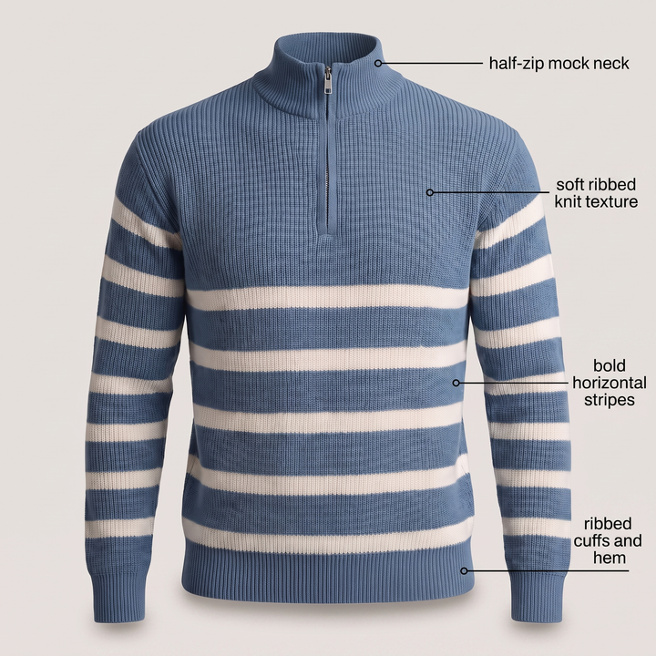 Sweter z suwakiem Blackwell Stripe