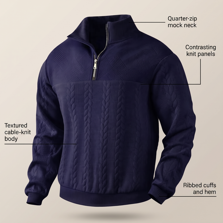 BLUZA CAMDEN PREMIUM Z ZAMKIEM ĆWIERĆWIEKOWYM