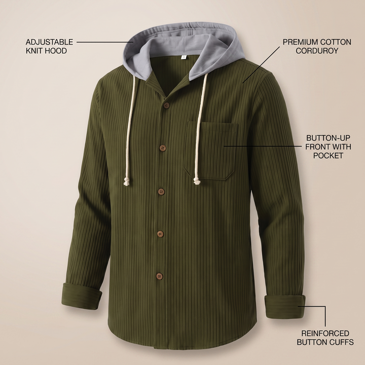 DANTE CORDUROY BLUZA Z KAPTUREM