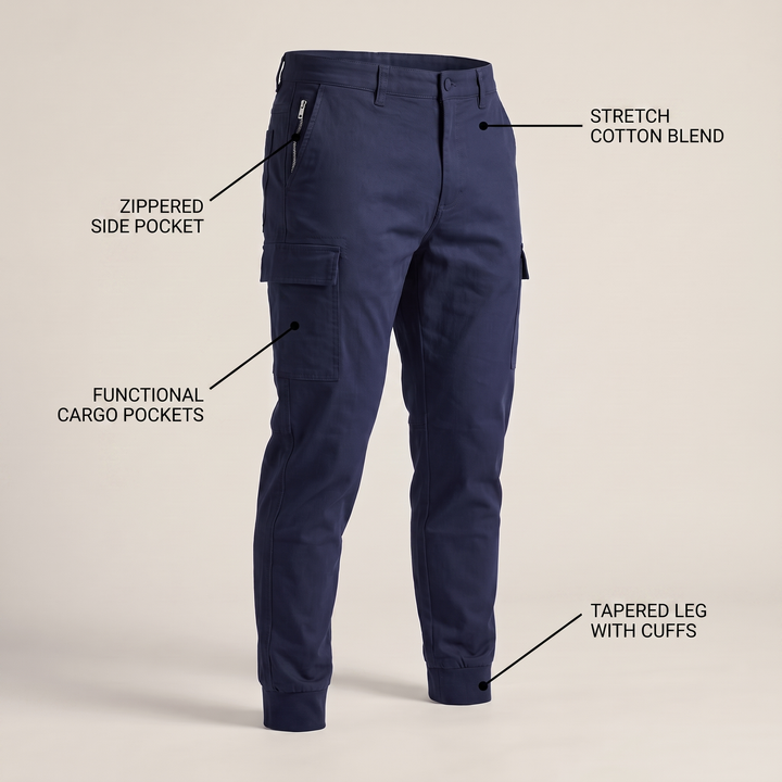 Spodnie cargo ELMSDEN PREMIUM STRETCH