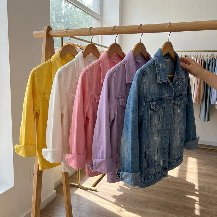 KURTKA DŻINSOWA ELODIE COLOURBLOCK