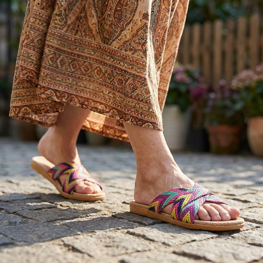 CELESTE MIĘKKIE LNIANE BUTY WSUWANE