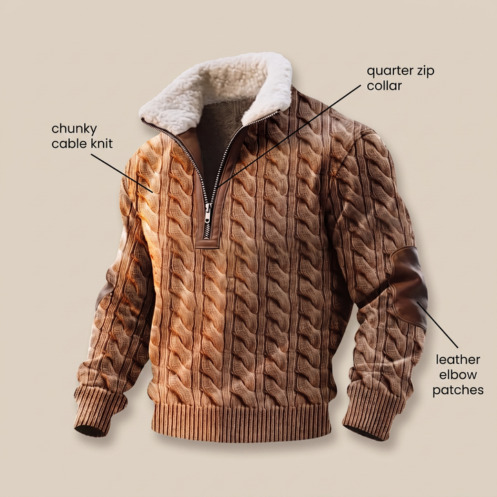 SWETER Z WYSOKIM KOŁNIERZEM ASHFORD HERITAGE