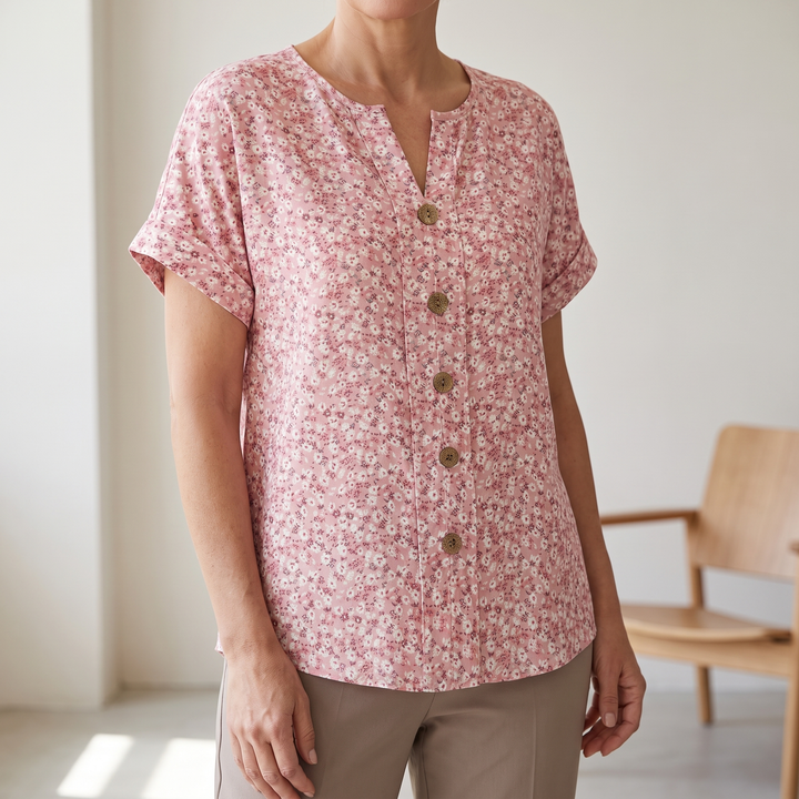 WIOSENNY TOP LILLIE BUTTONS