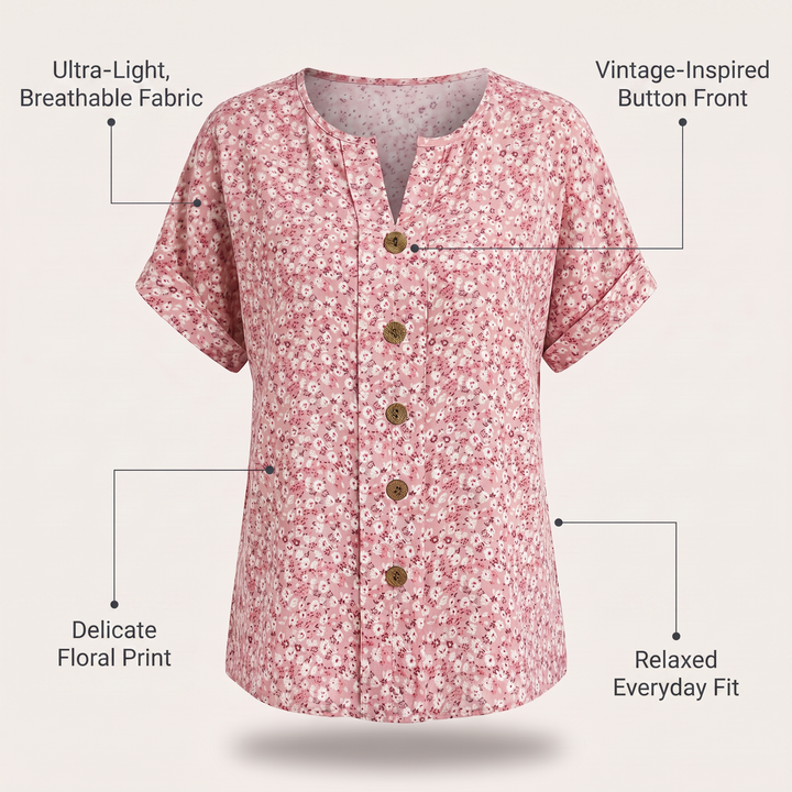 WIOSENNY TOP LILLIE BUTTONS