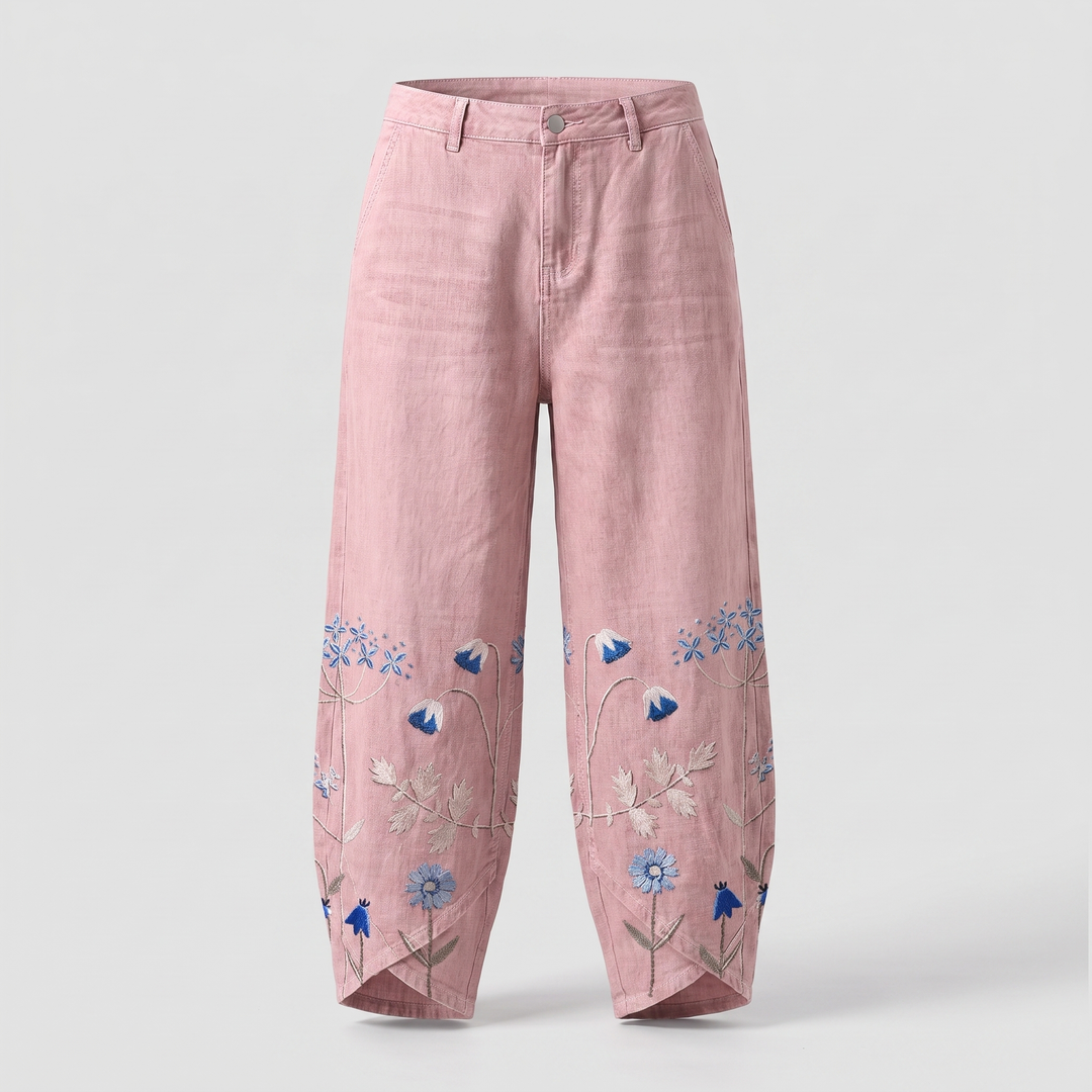 Spodnie lniane Norabelle Artisan