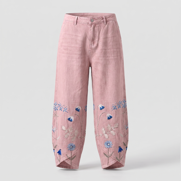 Spodnie lniane Norabelle Artisan