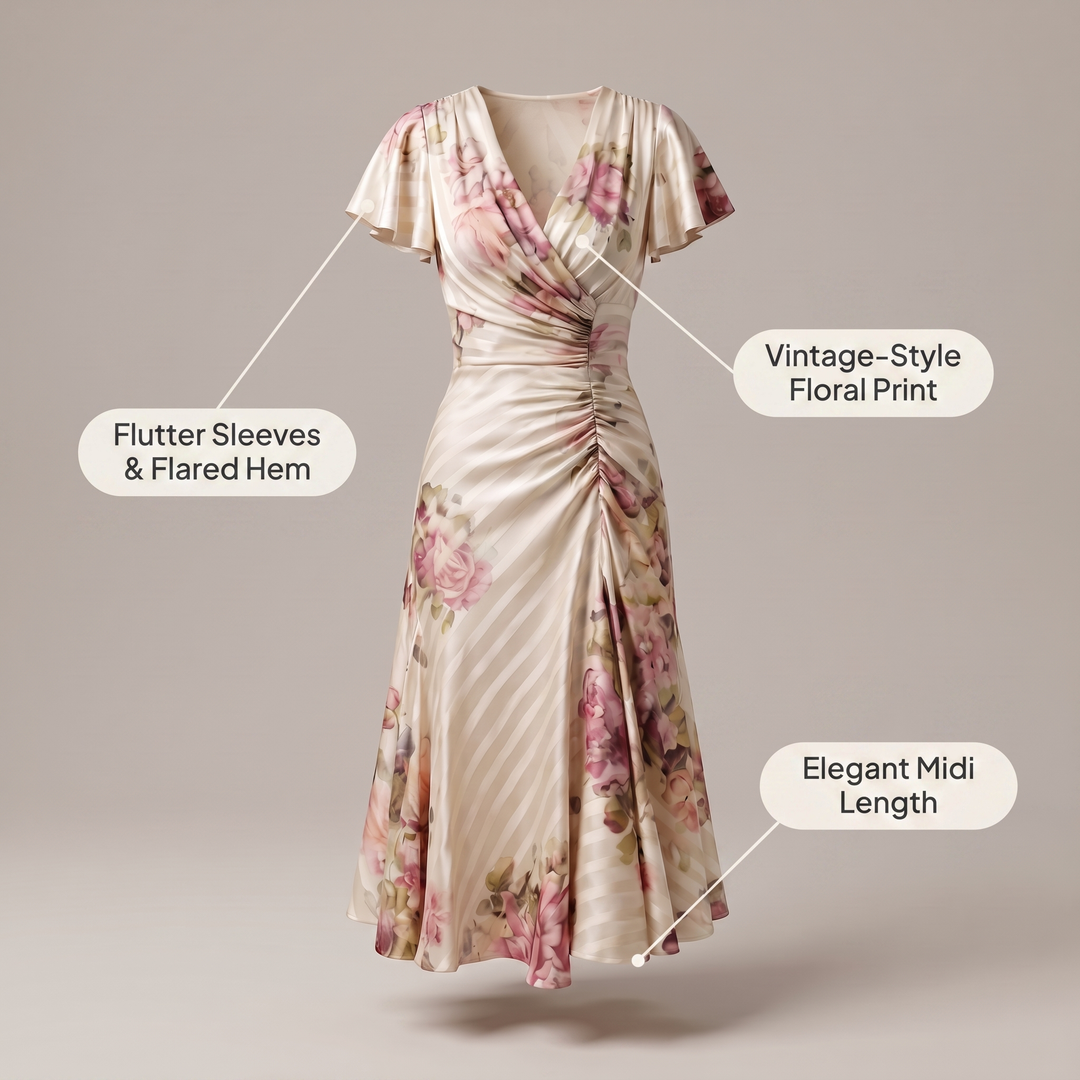 SUKIENKA MIDI SATIN ELEGANCE