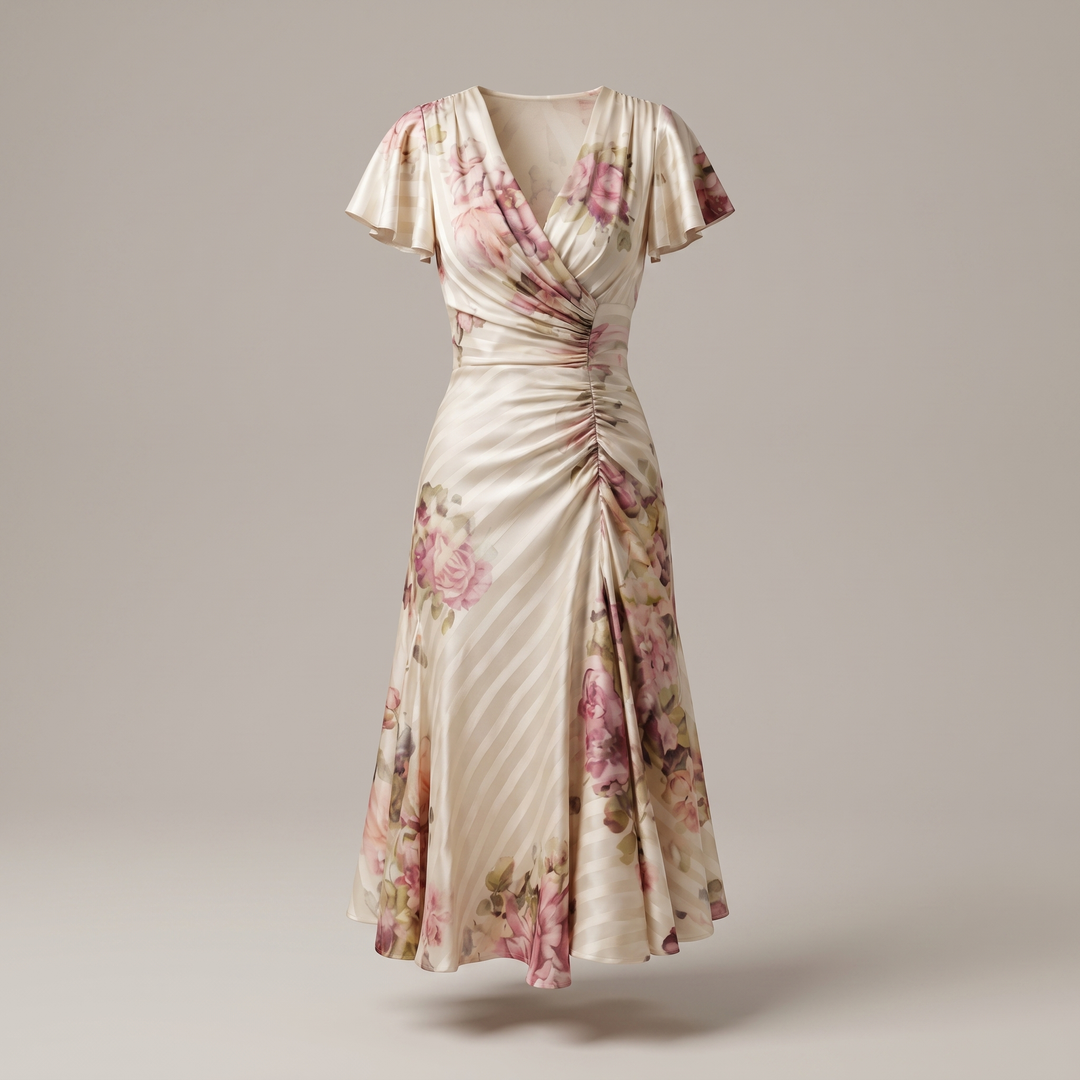 SUKIENKA MIDI SATIN ELEGANCE
