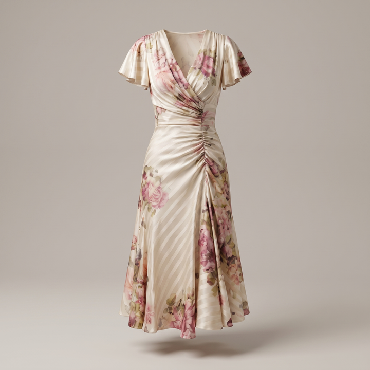 SUKIENKA MIDI SATIN ELEGANCE