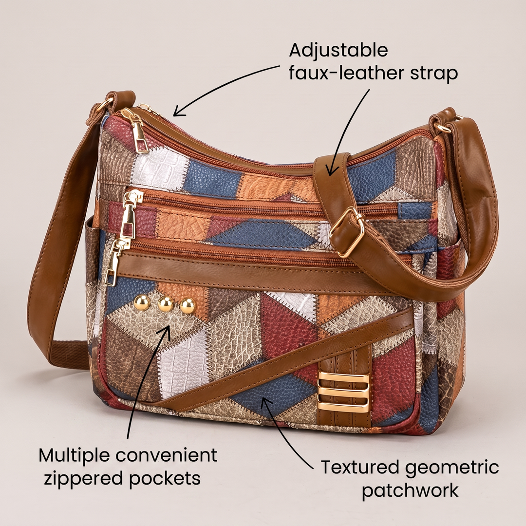 TORBA NA RAMIĘ SOLARA PATCHWORK