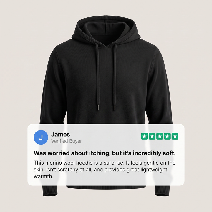 BLUZA Z KAPTUREM Z MERYNOSÓW ZARA